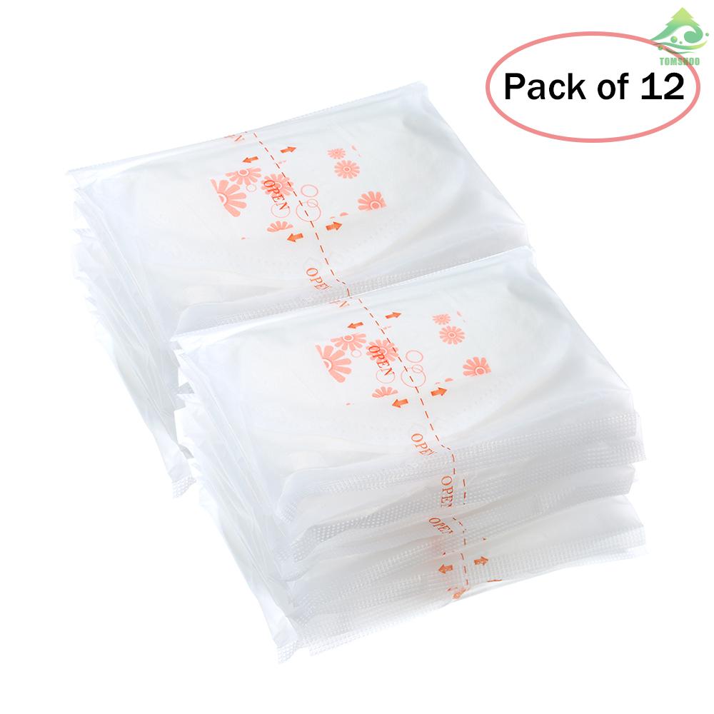 Cmbear Set 12 Miếng Lót Ngực Mềm Mại Hút Sữa Mẹ Dùng Một Lần Tiện Dụng