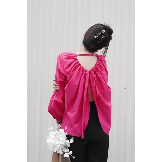 Áo trendy buộc nơ phía sau | BigBuy360 - bigbuy360.vn