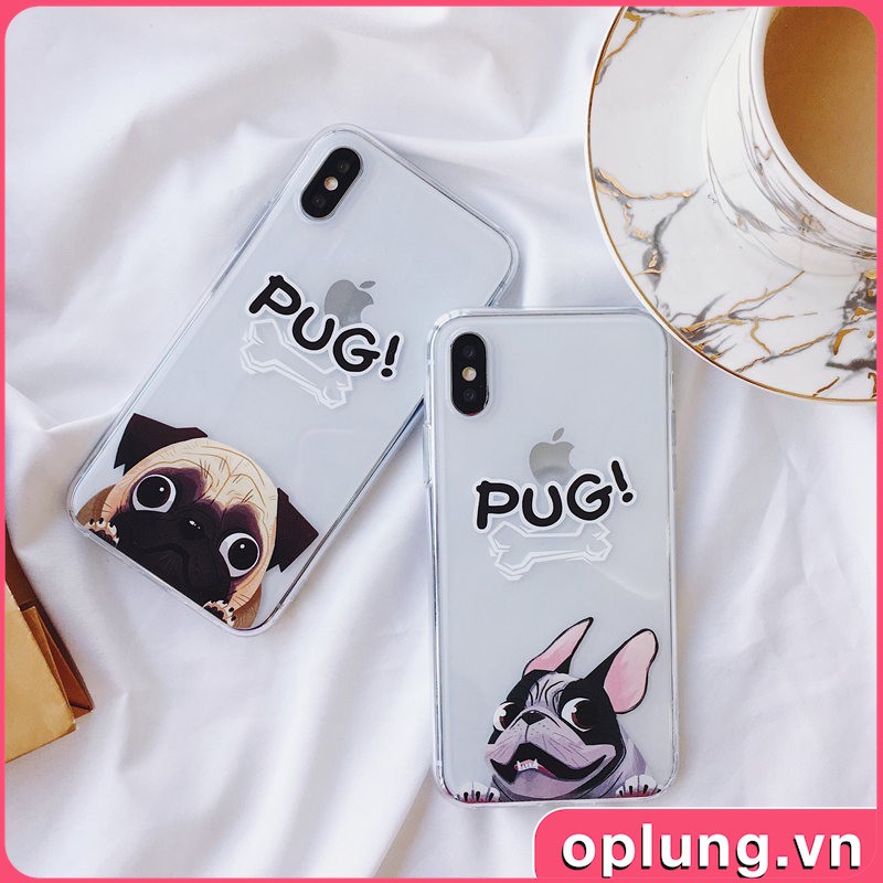 Ốp lưng iphone Họa tiết cún Pug đáng yêu ip 6 6plus 6s 6s plus 7 7plus 8 8plus x xs xs max 11 11 pro 11 promax (t61) | BigBuy360 - bigbuy360.vn