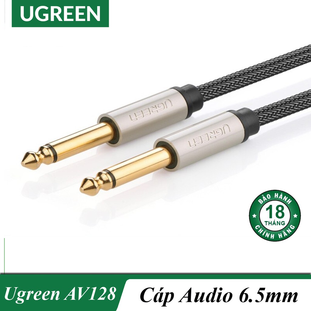 Dây Cáp Âm Thanh 6.5mm Male To 6.5mm Male UGREEN AV128 Cao Cấp