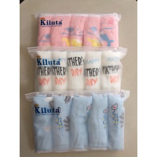 Set 5 Khăn Mặt Xô 6 Lớp Sợi Tre Cho Bé