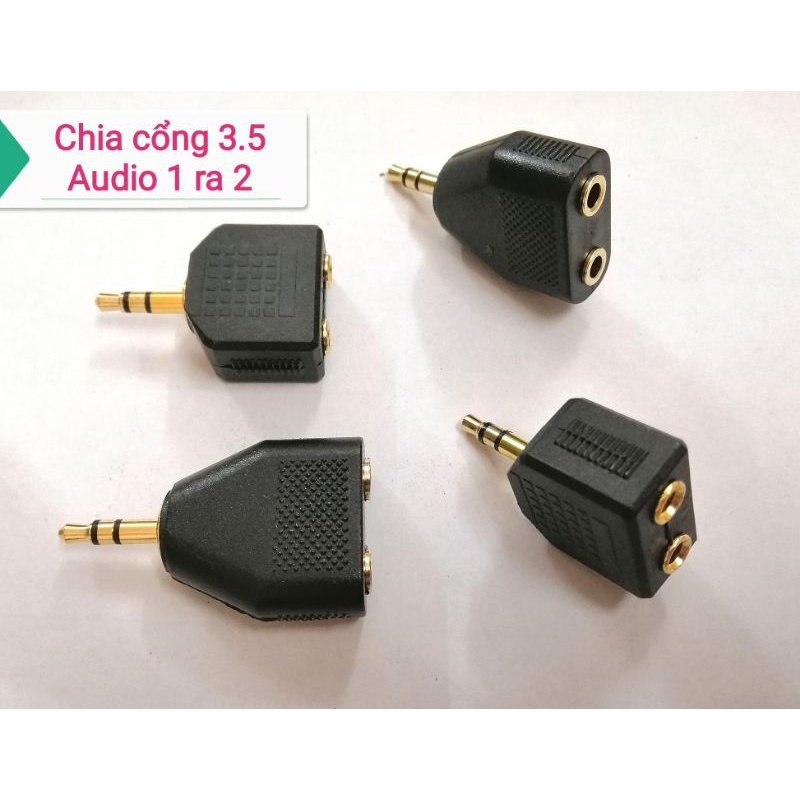 Đầu chia cổng Audio stereo 3.5mm 1 ra 2