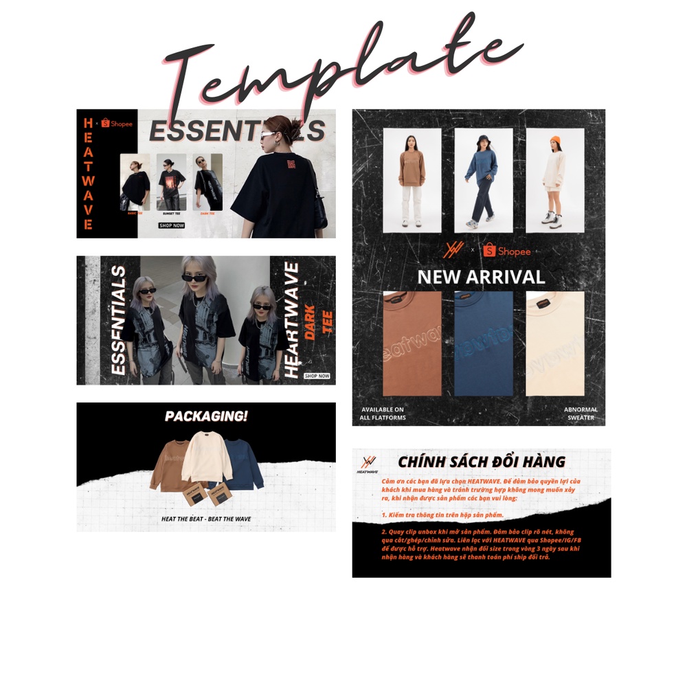 Template Shopee Template, instagram, facebook ngành thời trang