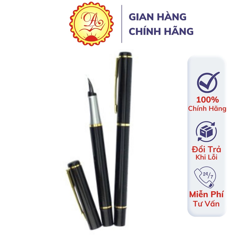 Bút viết thư pháp Bút mài thầy Ánh ngòi cong vỏ đen thiết kế sang trọng đơn giản 044