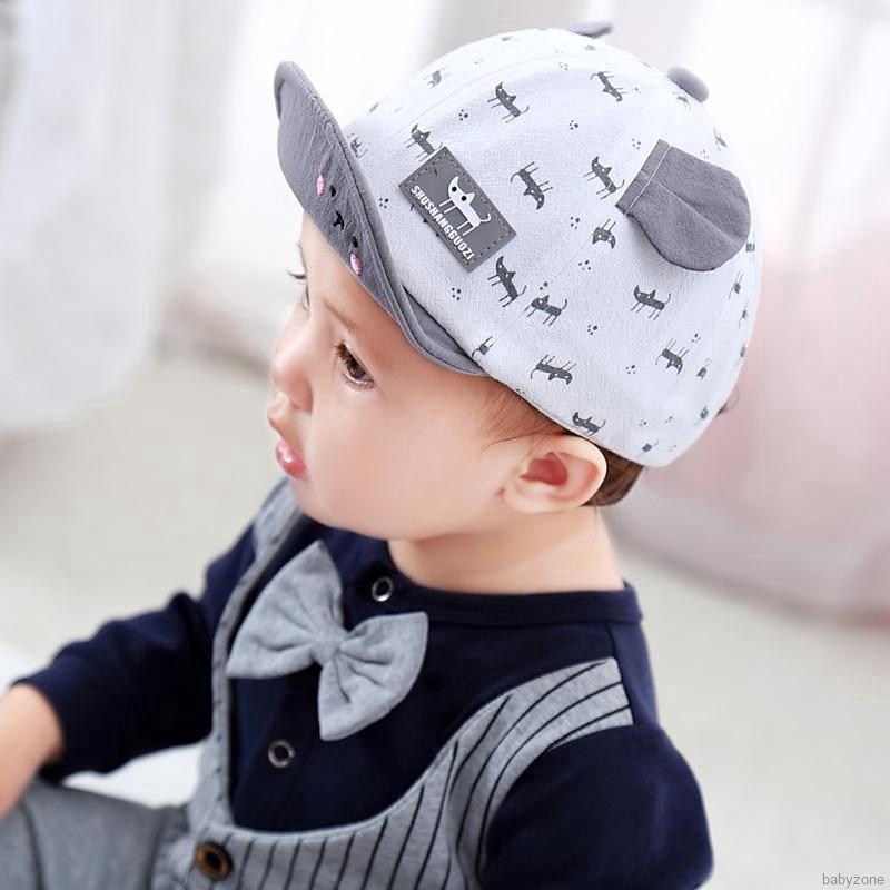 Mũ lưỡi trai in hình hoạt hình cho bé 0-3 tuổi