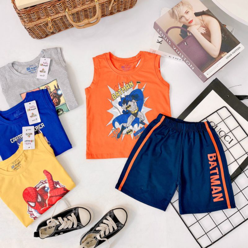 Bộ sát nách bé trai Bb Angel siêu nhân người nhện