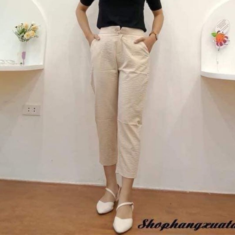 Quần Baggy Đũi Nữ🍀FRRESHIP🍀Quần Đũi Nữ Chun Sau Vải  Bao Giặt Máy Không Nhăn Nhàu & Co Dúm | BigBuy360 - bigbuy360.vn