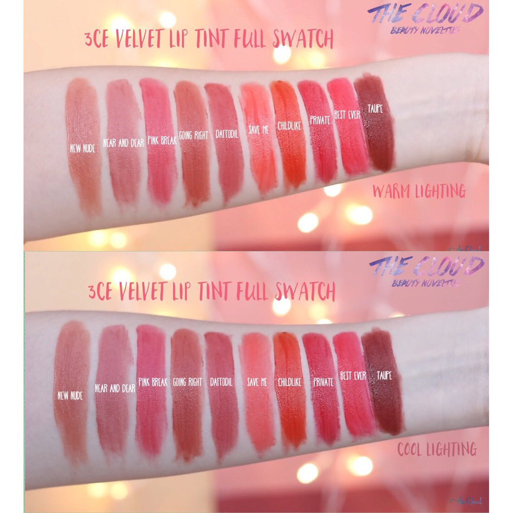 Son kem lì 3CE Velvet Lip Tint - mỹ phẩm MINH HÀ cosmetics | Thế Giới Skin Care