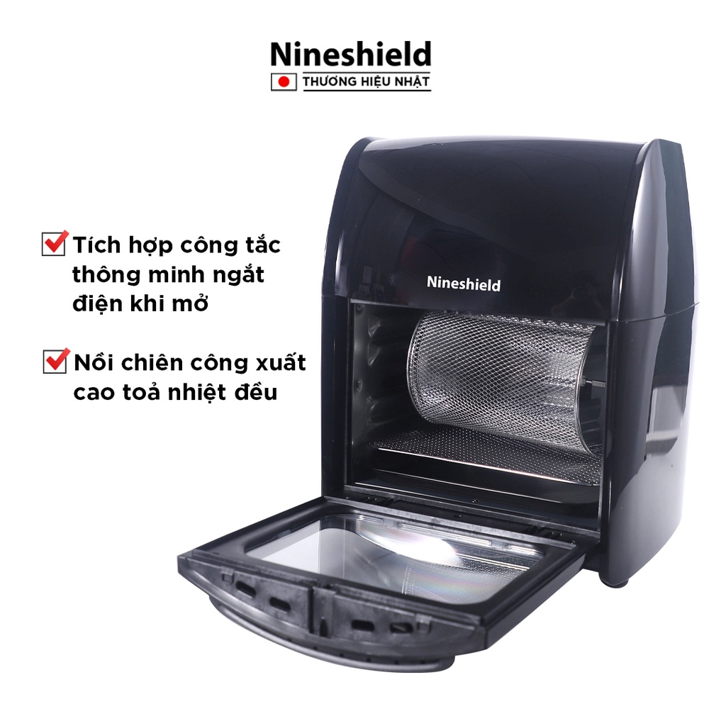 Nồi chiên không dầu Nineshield KB-1200, công suất 1800W, dung tích 12.5L