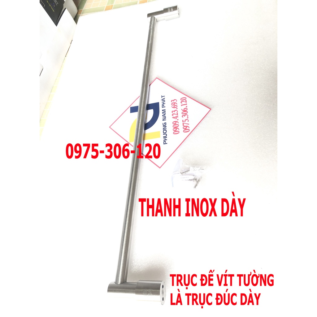 [TRỤC TIỆN ĐẶC] Máng Khăn Treo Tường Nhà Tắm 100% INOX 304 MK1 MÁNG KHĂN ĐƠN TRỤC TIỆN, nặng, chắc chắn, inox chống han