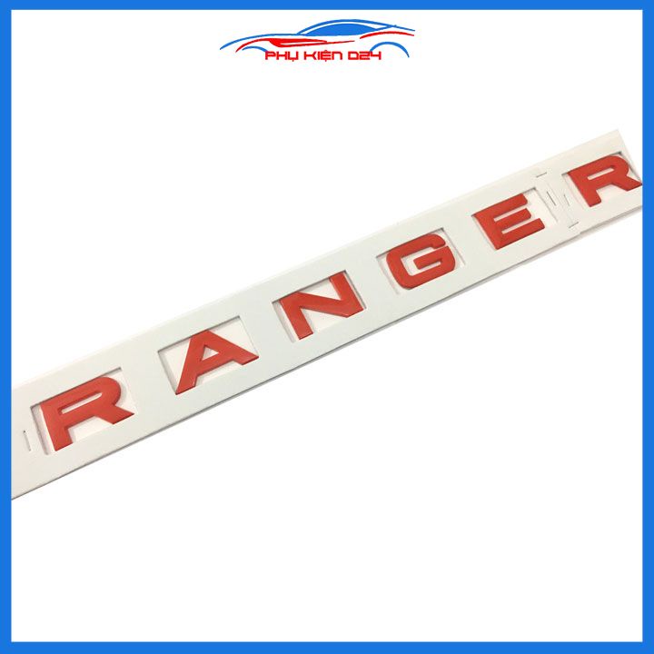 Logo, lô gô chữ nổi dán capo 3D trang trí xe RANGER đủ màu đen đỏ bạc tùy chọn