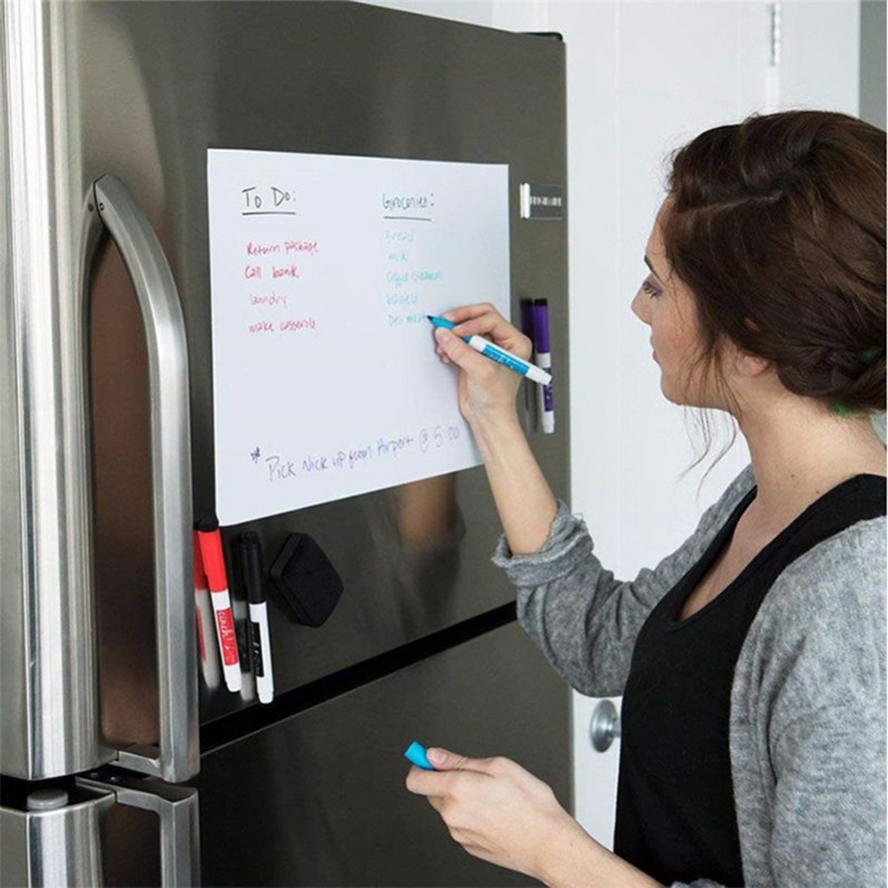 【FOR BIG SALE】A5 Magnetic Whiteboard Fridge Magnets Dry Wipe White Board Marker Writing Record
