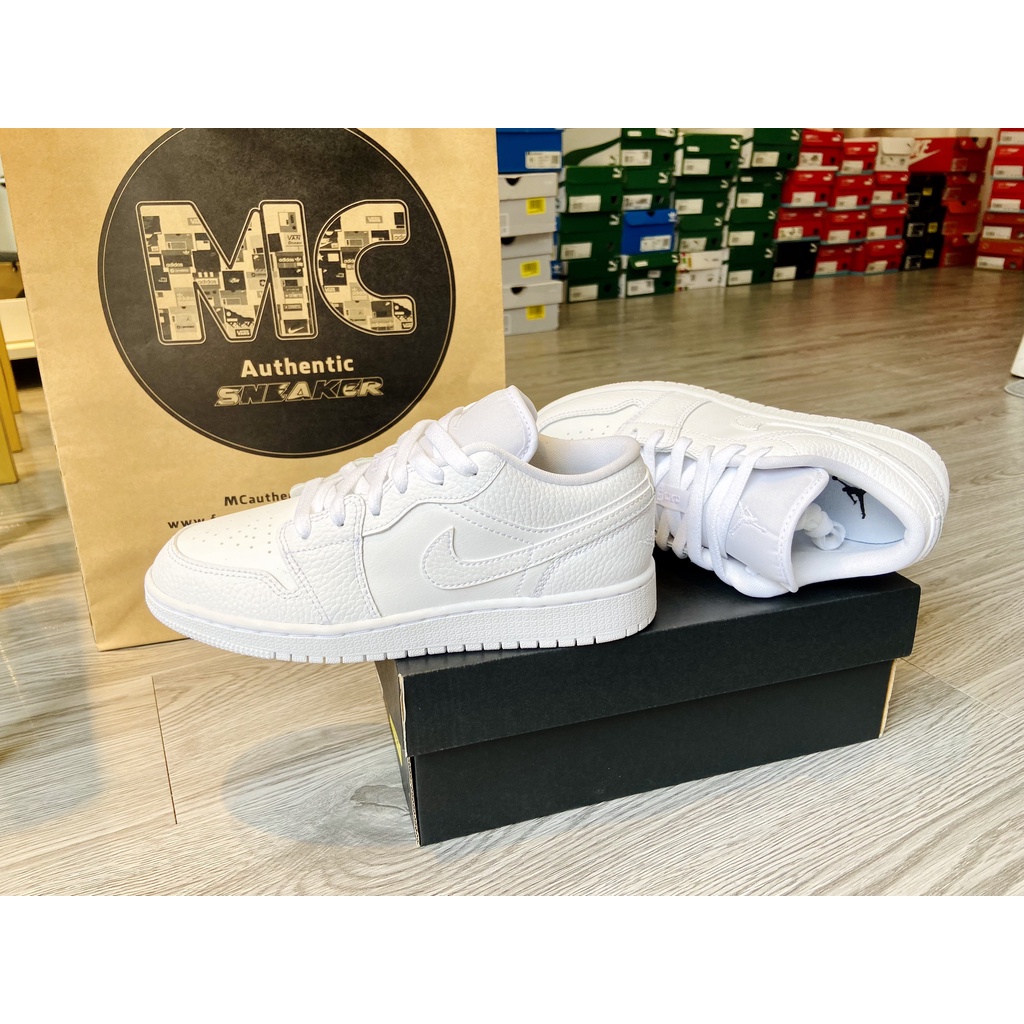 GIÀY CHÍNH HÃNG NIKE JORDAN 1 low all white 553560 130, BEST SELLER