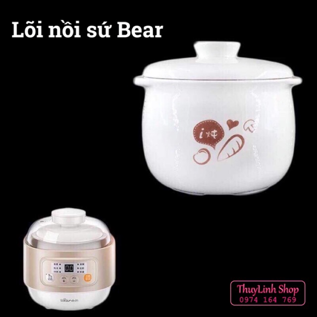 LÕI NỒI SỨ BEAR 0.8L LÕI NỒI SỨ CÁCH THUỶ ĐA NĂNG BEAR