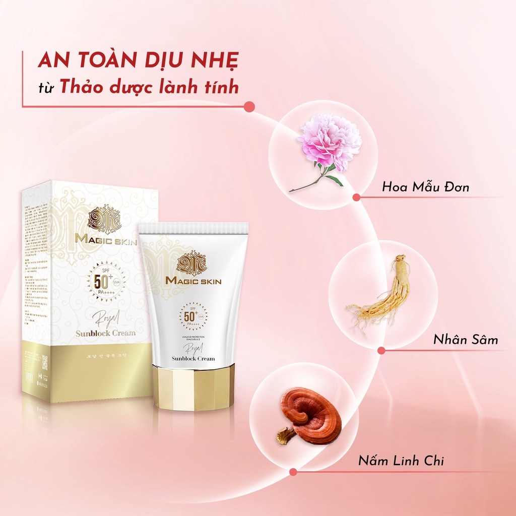 KEM CHỐNG NẮNG NÂNG TONE SPF50+ Magicskin