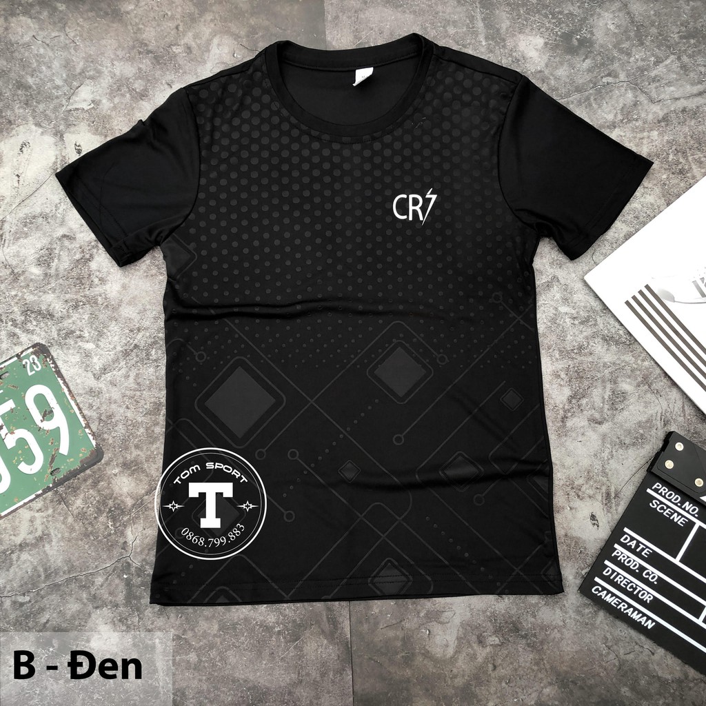 Áo in vân cao cấp, áo thun nam cộc tay co giãn thấm hút mồ hôi tốt - CR7 | BigBuy360 - bigbuy360.vn