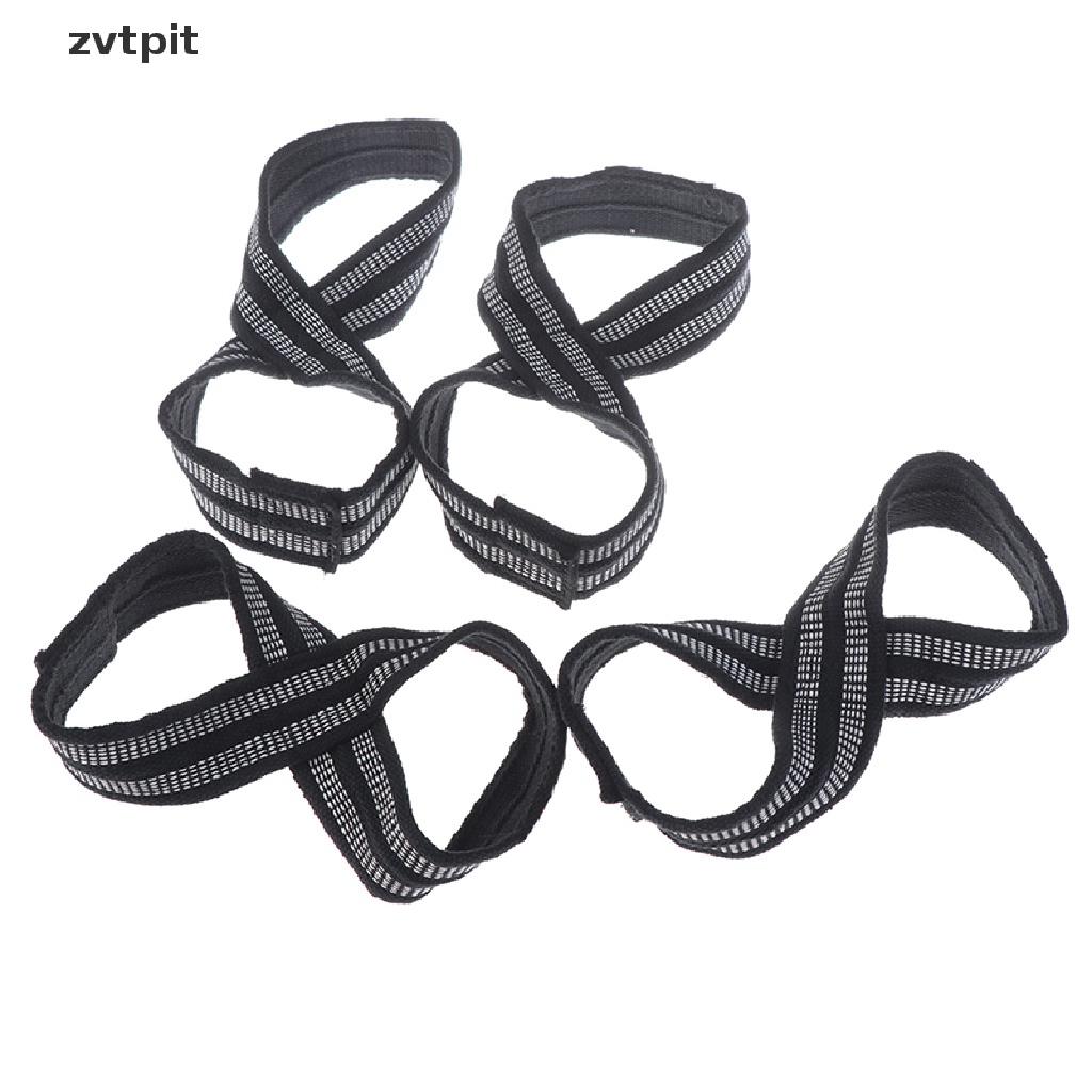 [ZVPT] 1Pair Figure 8 Straps for Deadlift Weight Lifting Shrugs Heavy Duty Grip Band DSF