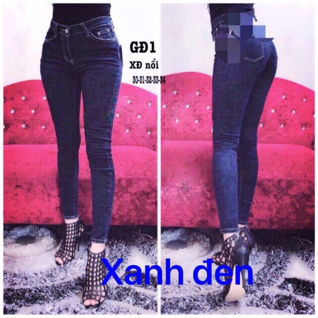 Quần Jean Nữ Thời Trang Chất Liệu Đẹp PP02 (Xanh Xước Bố) Có Size Đại 70kg