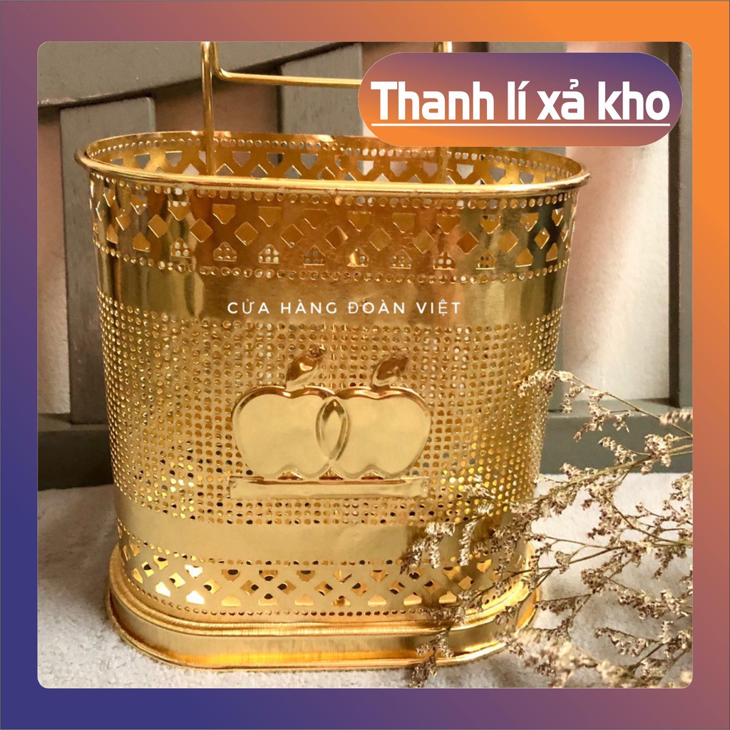 Ống Đựng Đũa 𝑭𝑹𝑬𝑬𝑺𝑯𝑰𝑷 Ống đũa Mạ Vàng đồng đẹp, sang trọng