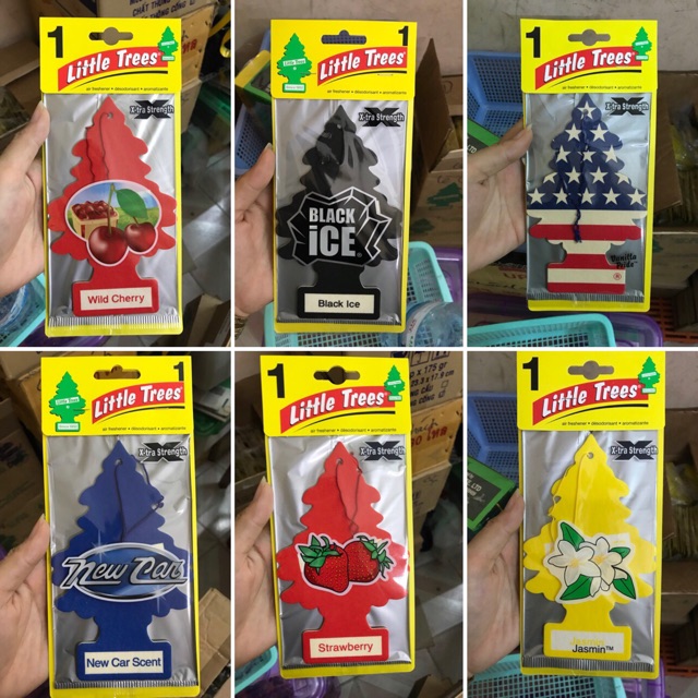 1 Cây thông thơm lớn little trees xtra strength để xe hơi hoặc treo tủ quần áo