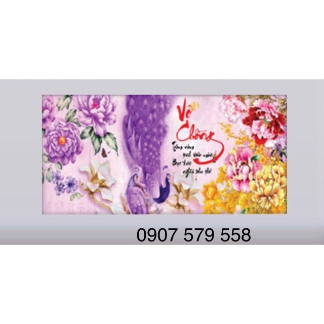 Tranh thêu vợ chồng lv3207 kt 92x43 cm