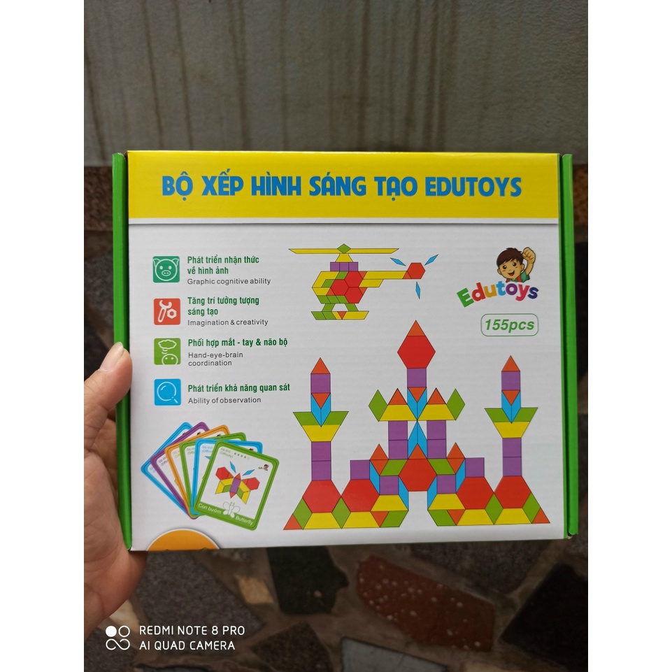 BỘ ĐỒ CHƠI - PATTERN BLOCK - GỖ MỊN ĐẸP