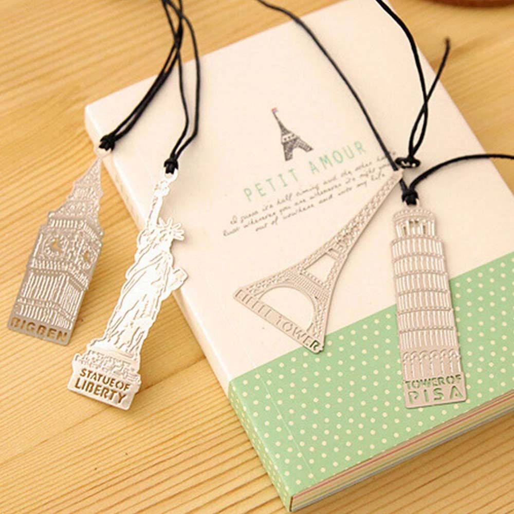 Thẻ Đánh Dấu Trang Sách Hình Tháp Eiffel Phong Cách Châu Âu Cổ Điển