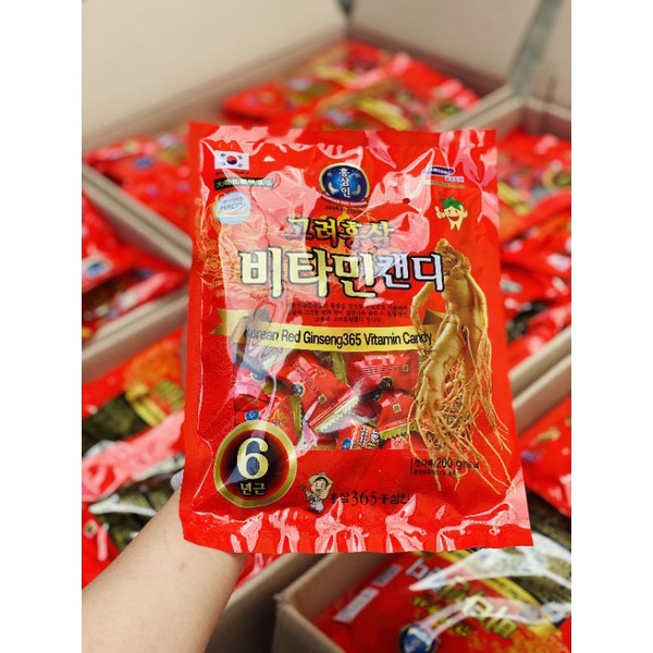 Combo 4 Gói Kẹo Hồng Sâm Hàn Quốc - Sức khỏe và năng lượng cho mỗi ngày, Nhiều Mẫu Date Mới