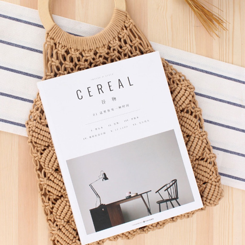 Túi Lưới Tròn Đan Sợi Cotton 10MK Phong Cách Retro Mùa Hè Dùng Làm Đạo Cụ Chụp Ảnh