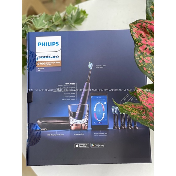 [ HÀNG MỸ] Philips Sonicare 9700 - Bàn chải đánh răng điện thông minh Philips Sonicare DiamondClean Smart 9700