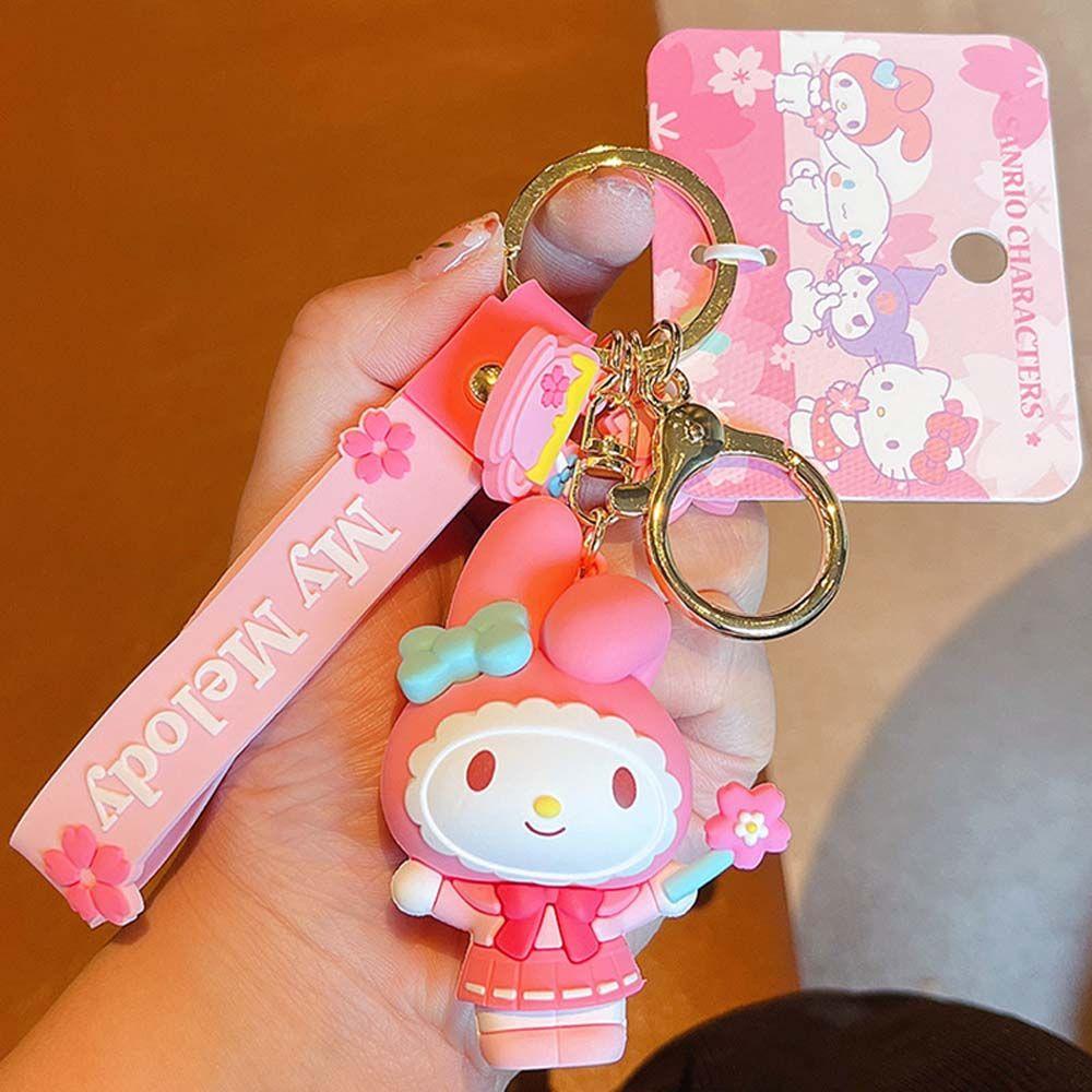 Móc Khóa Kitty Kuromi Cherry Blossom Dễ Thương