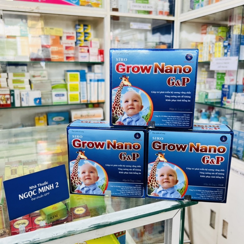 ✅  Siro Grow Nano G&P giúp trẻ phát triển hệ xương vững chắc tăng cường sức đề kháng khắc phục tính biếng ăn
