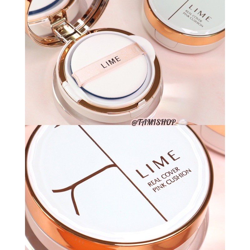 Phấn Nước Lime Real Cover Pink / V Collagen Ample Cushion Spf50+ / Pa+++