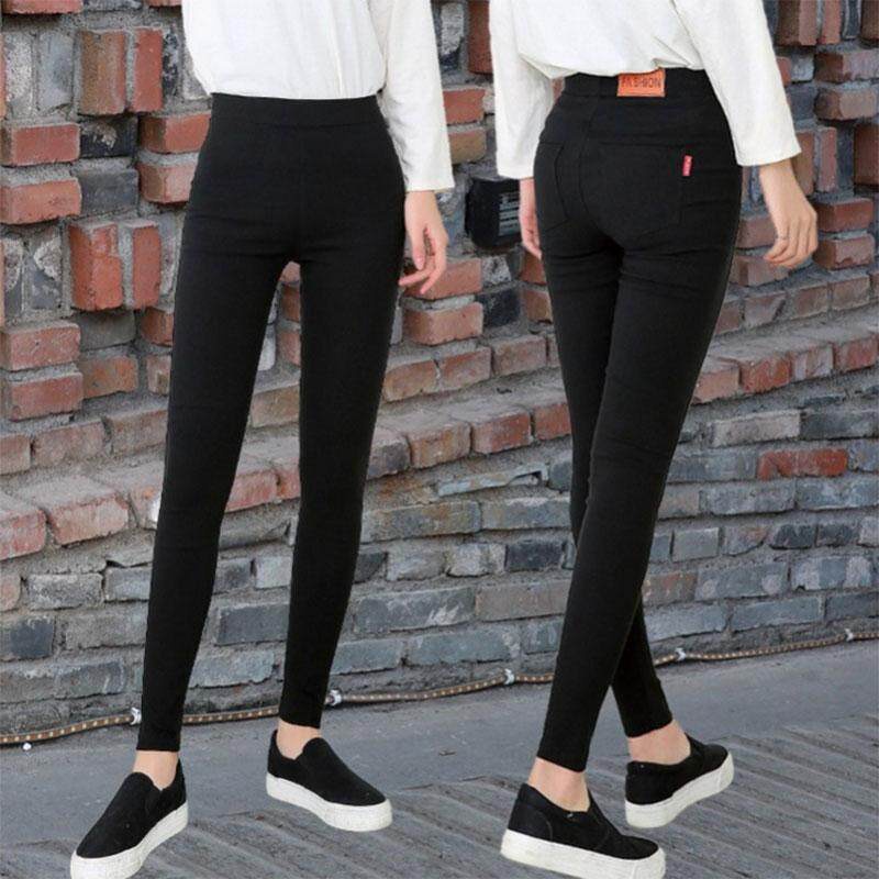 Quần legging XINLANYASHE ôm dáng co giãn màu đen cỡ lớn cho nữ | BigBuy360 - bigbuy360.vn