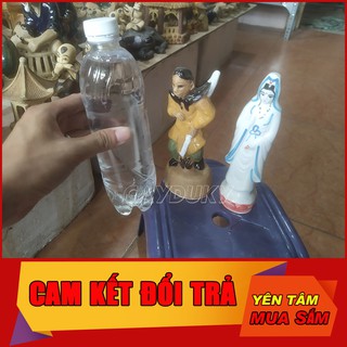 Mô Hình tượng gốm sứ Tây Du Ký - Tôn Ngộ Không và Quan Thế Âm Bồ Tát làm trang trí tiểu cảnh, cây bonsai và bể cá cảnh
