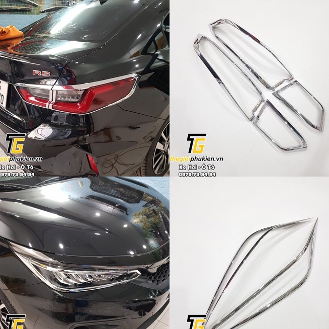 Ốp viền đèn pha, đèn hậu xe Honda City 2021 - Giá 1 bộ