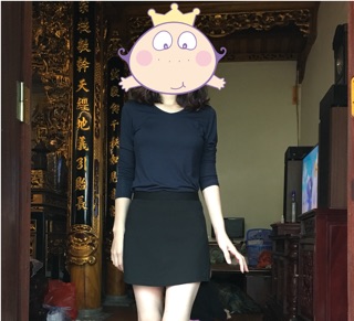 CHÂN VÁY CHỮ A Kèm Quần