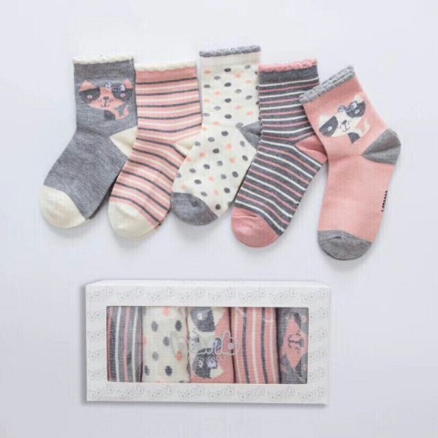 Tất, vớ bé trai, bé gái - set 5 đôi
