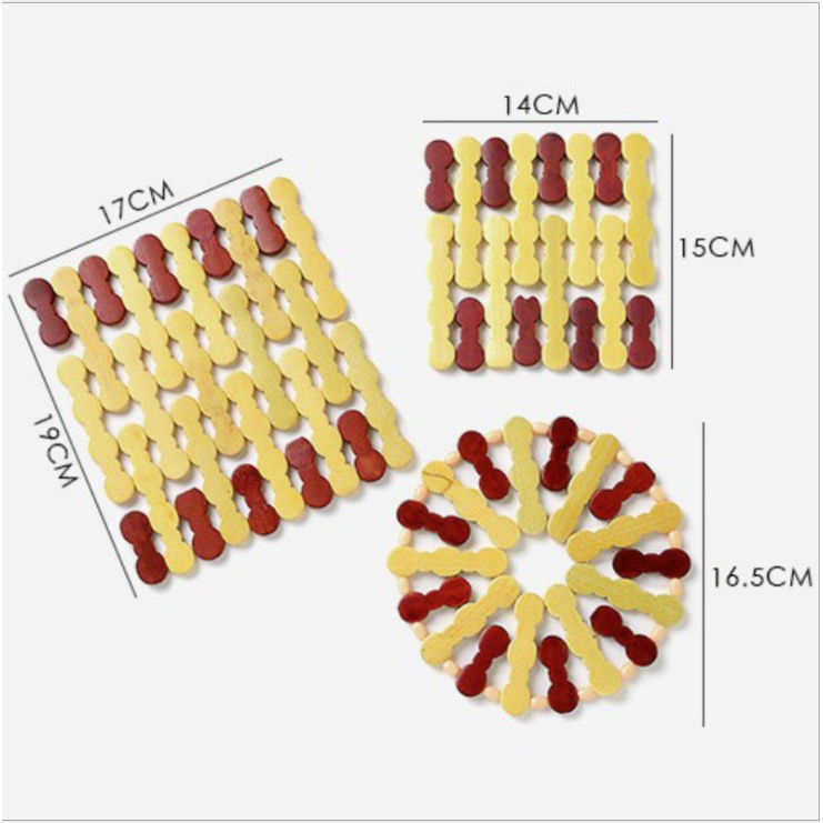 Tấm Lót Nồi Bằng Tre Trúc, Lót Cách Nhiệt  (LÓT CHỨ THẬP XƯƠNG CÁ)