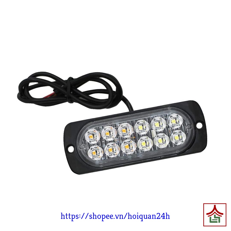 Đèn Nháy Chớp Police Cảnh Sát 12 Led 24 Led Vỏ Nhôm Chống Nước