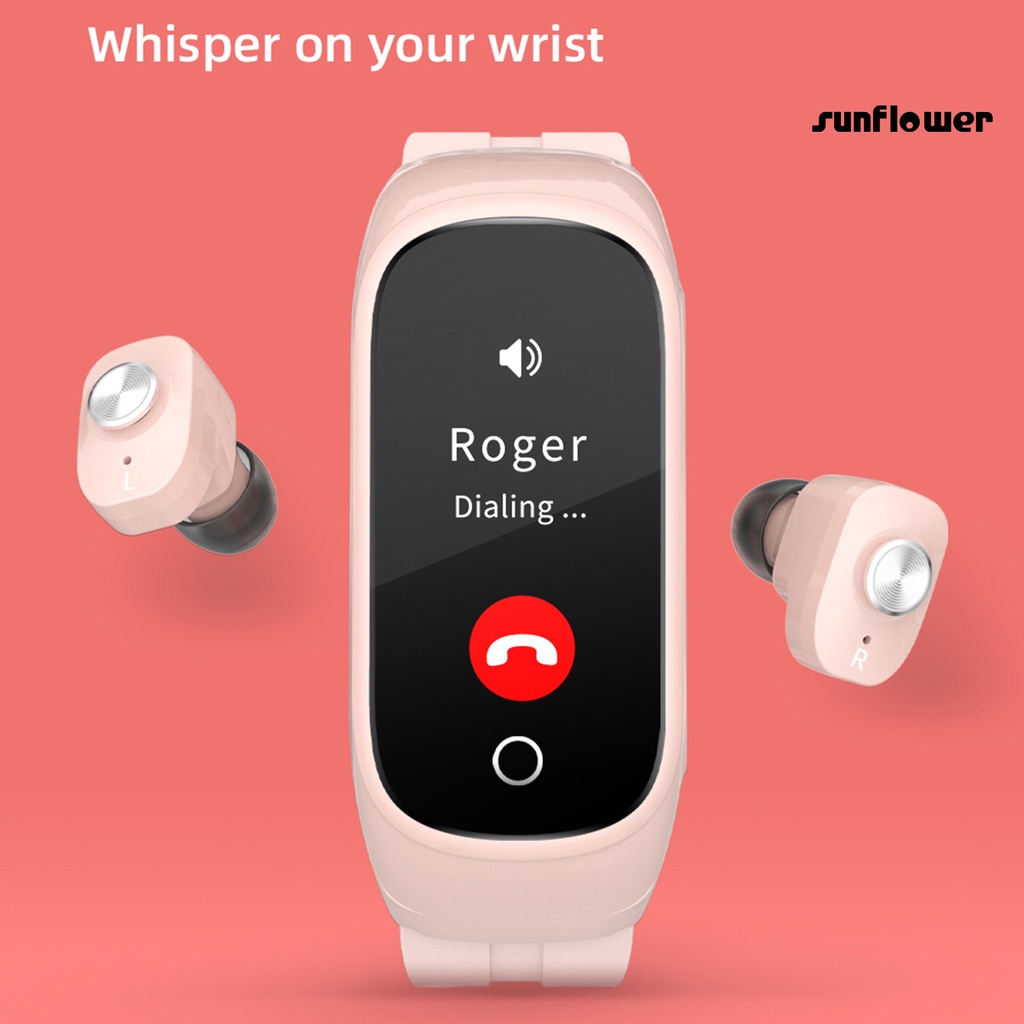 Đồng Hồ Thông Minh n8 bluetooth Đa Năng Theo Dõi Sức Khỏe Bằng Hợp Kim Kẽm 0.96 inch Kèm Tai Nghe tws