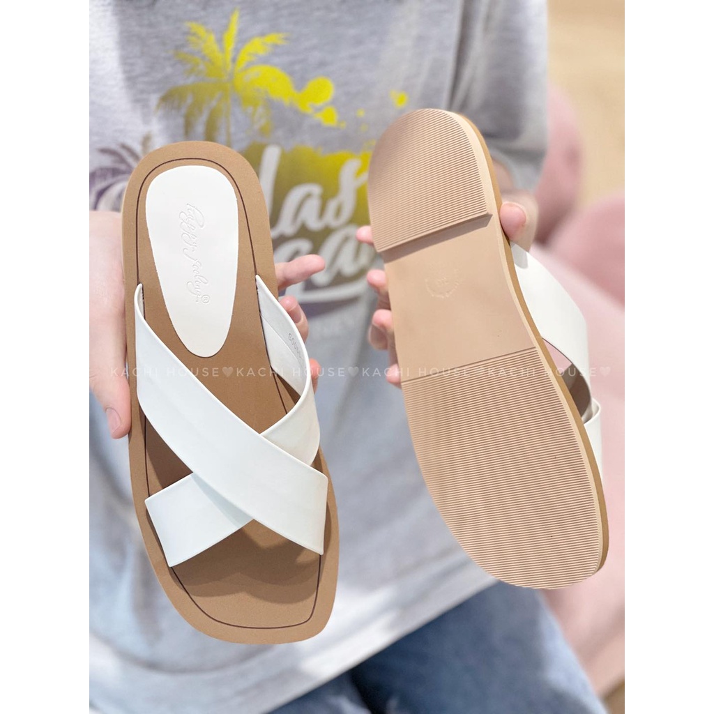 Dép 2 quai chéo bản to S0066-1- Kachi House