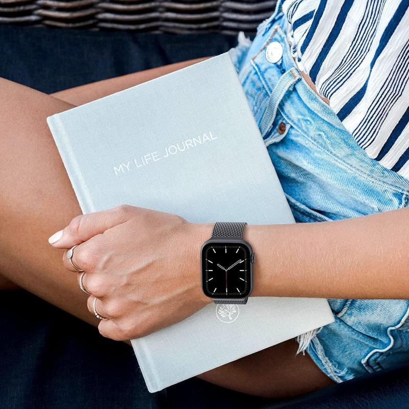 Dây Đeo Thay Thế Bằng Thép Không Gỉ Dạng Lưới Cho Đồng Hồ Thông Minh Apple Watch Ultra 49mm Series 8 7 41mm 45mm SE 6 5 4 3 2 1 44mm 42mm 40mm 38mm