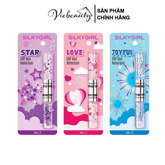 Nước Hoa Silkygirl 2 Đầu 4 Hương 5mlx2 EDP Duo Rollerball - Viebeauty
