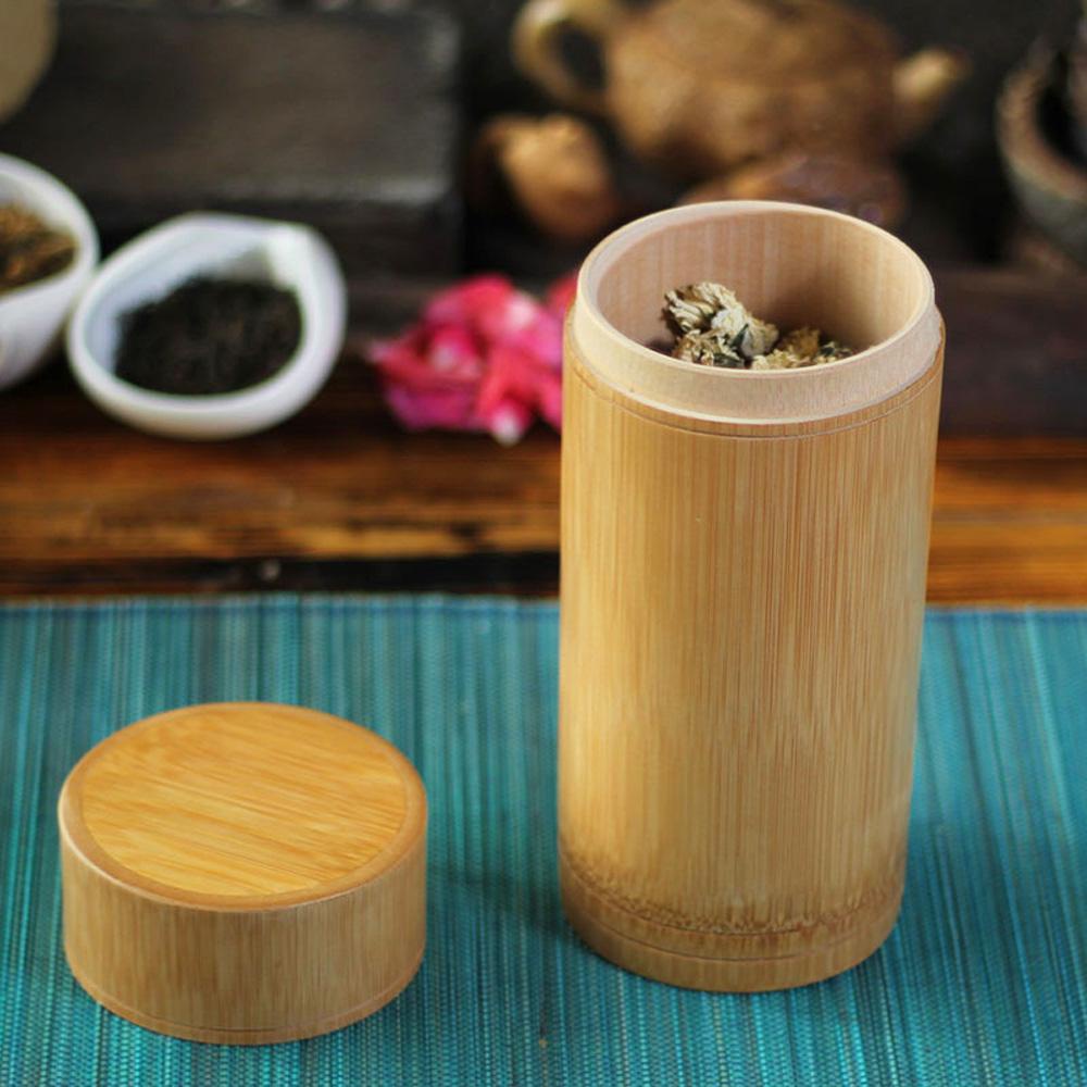 Ống Đựng Trà Bằng Tre Tự Nhiên Handmade