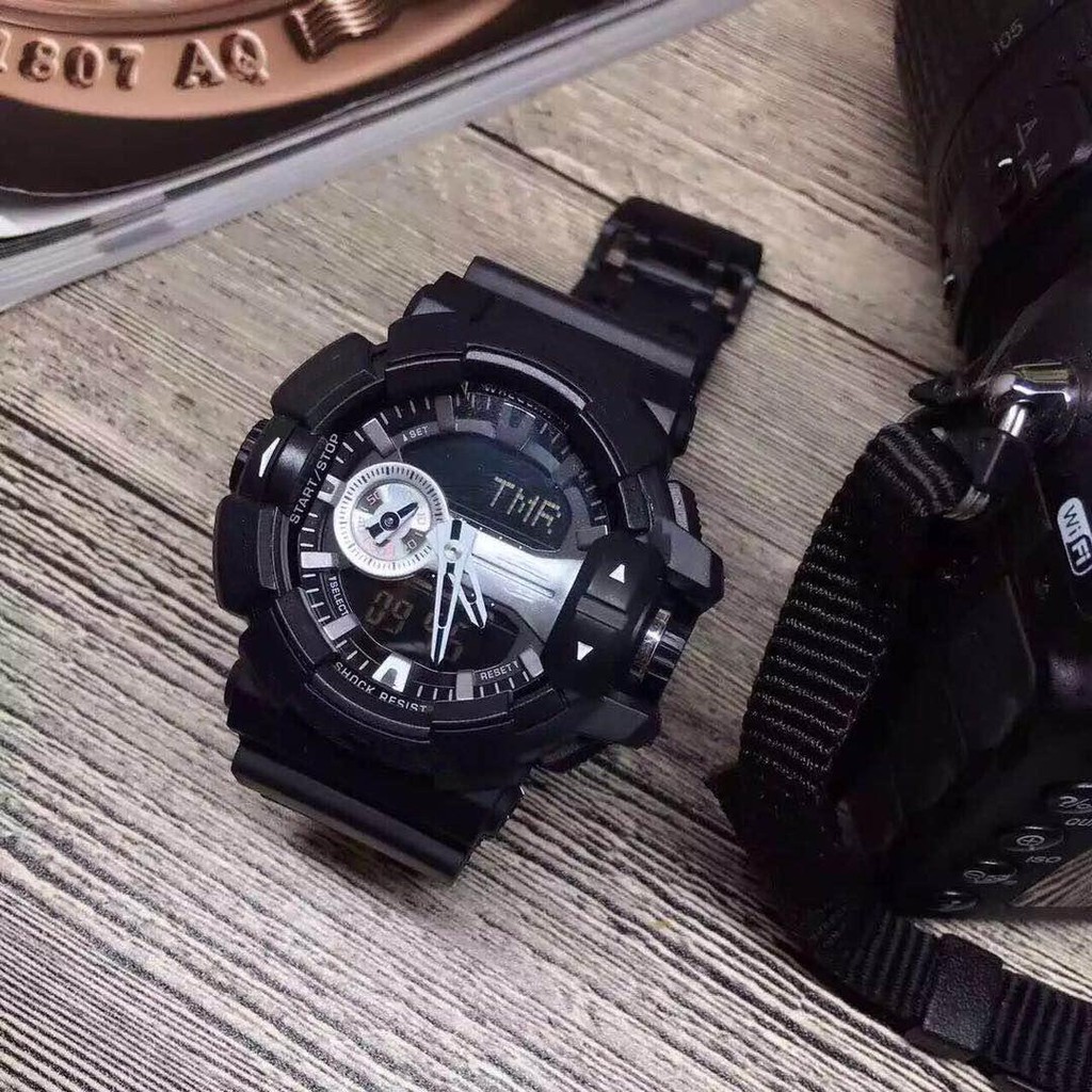 Đồng hồ thể thao nam nữ G-Shock GA-400GB-1A Dây cao su màu đen