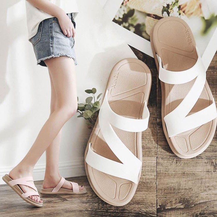 Dép nữ đẹp sandal nữ thời trang đế bệt 3cm cao cấp DN32