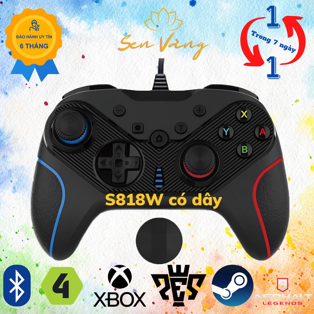 ☀️𝕏𝕓𝕠𝕩 𝕔ó 𝕕â𝕪 𝕕à𝕚 𝟚𝕞𝟚☀️ Tay cầm module S818W có dây dài 2m2 - Độ trễ thấp - Thích hợp chơi game từ xa - Rung cực mạnh