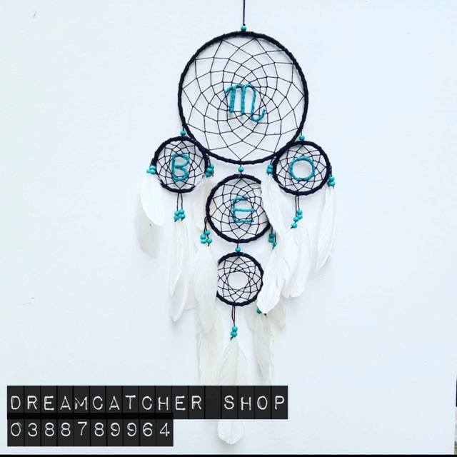 DREAMCATCHER Đen mix Trắng cỡ to (ẢNH THẬT SHOP CHỤP) | Dream Catcher | Vòng bắt giấc mơ