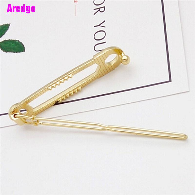 (Hàng Mới Về) Kẹp Tóc Kim Loại Thiết Kế Đơn Giản Dành Cho Nữ